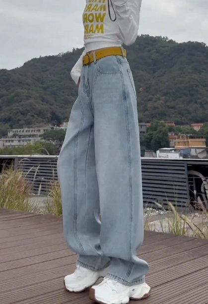 Джинсы широкие трубы багги
