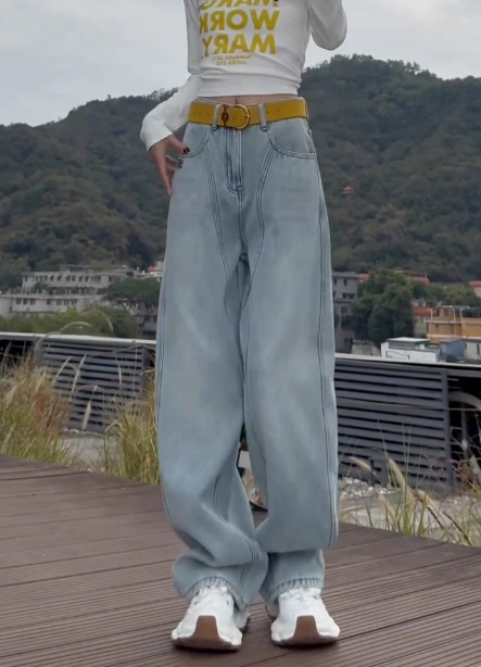 Джинсы широкие трубы багги