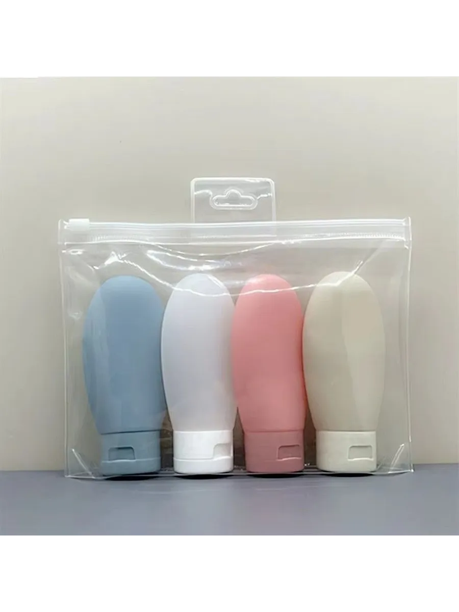 Дорожный набор силиконовых флаконов 4 шт.