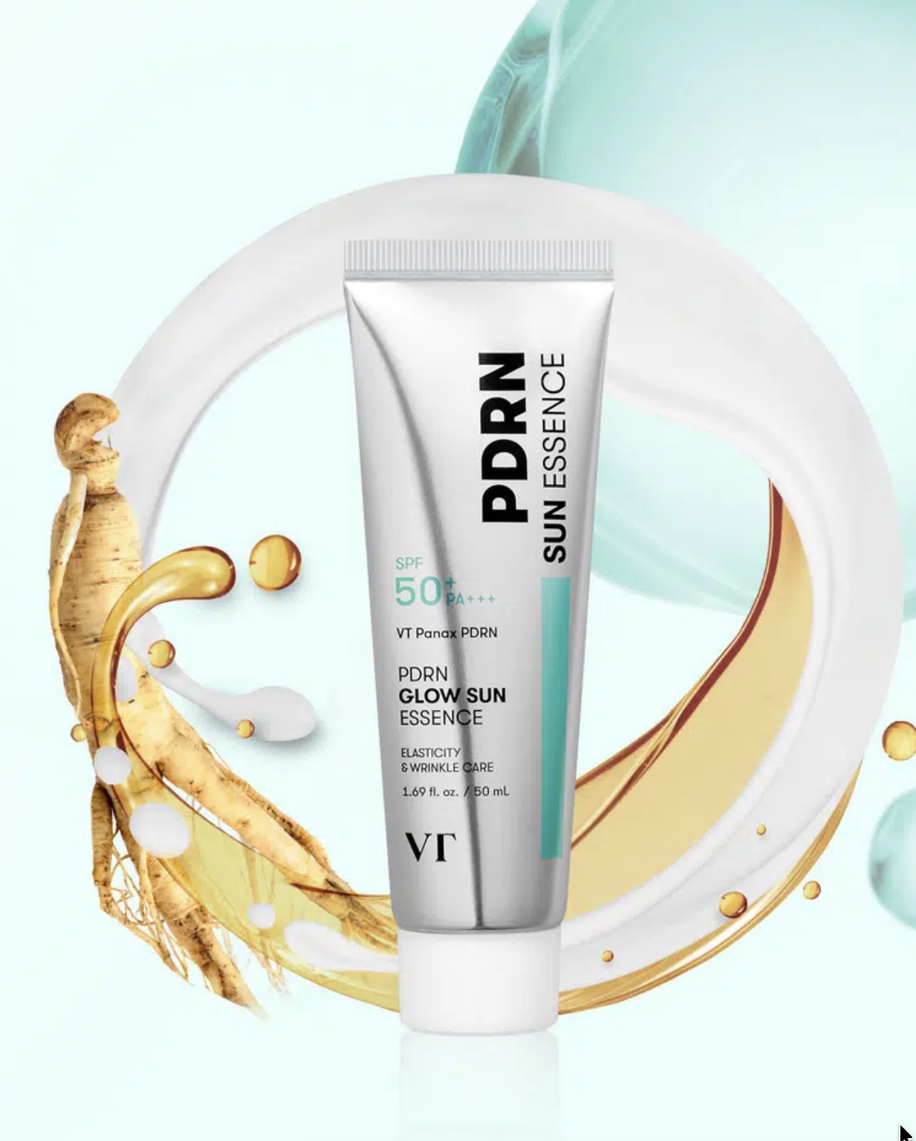 VT cosmetics PDRN Glow Sun Essence 50мл солнцезащи