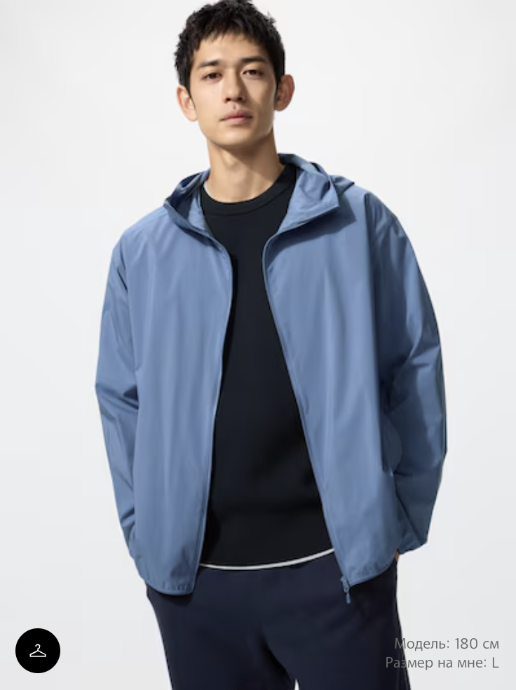 Ветровка UNIQLO с защитой от UV (UPF50+)