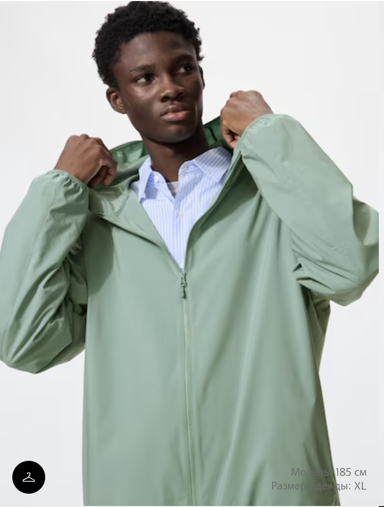 Ветровка UNIQLO с защитой от UV (UPF50+)