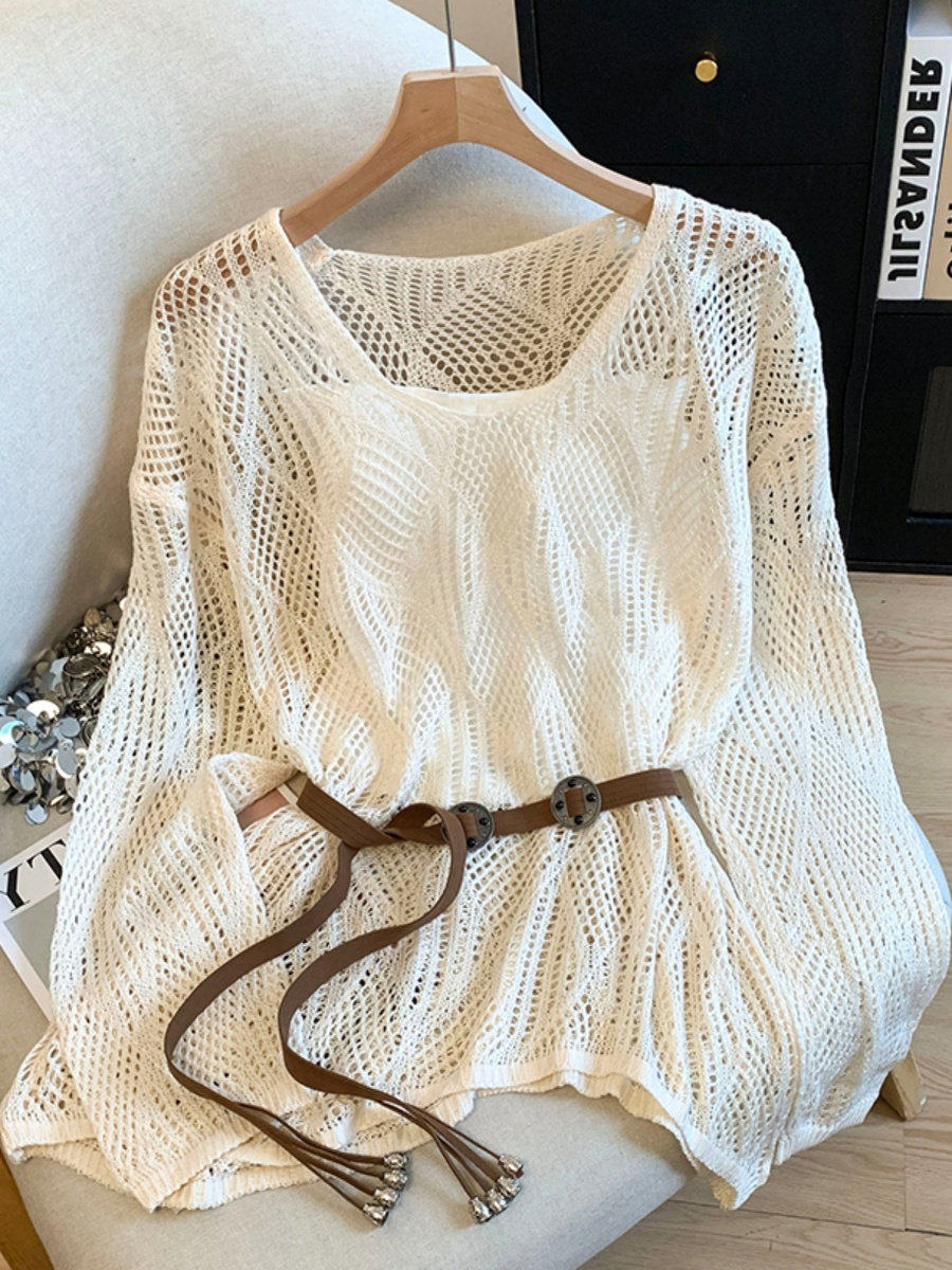 Летний вязаный свитер