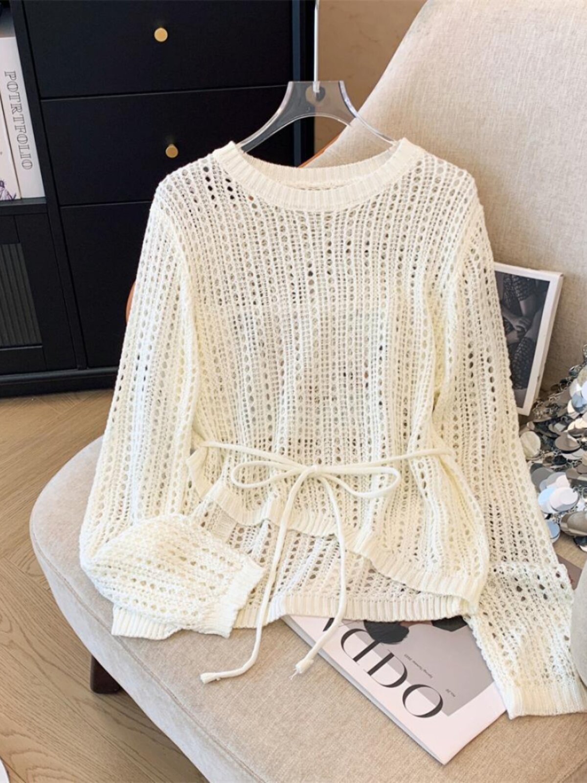 Летний вязаный свитер