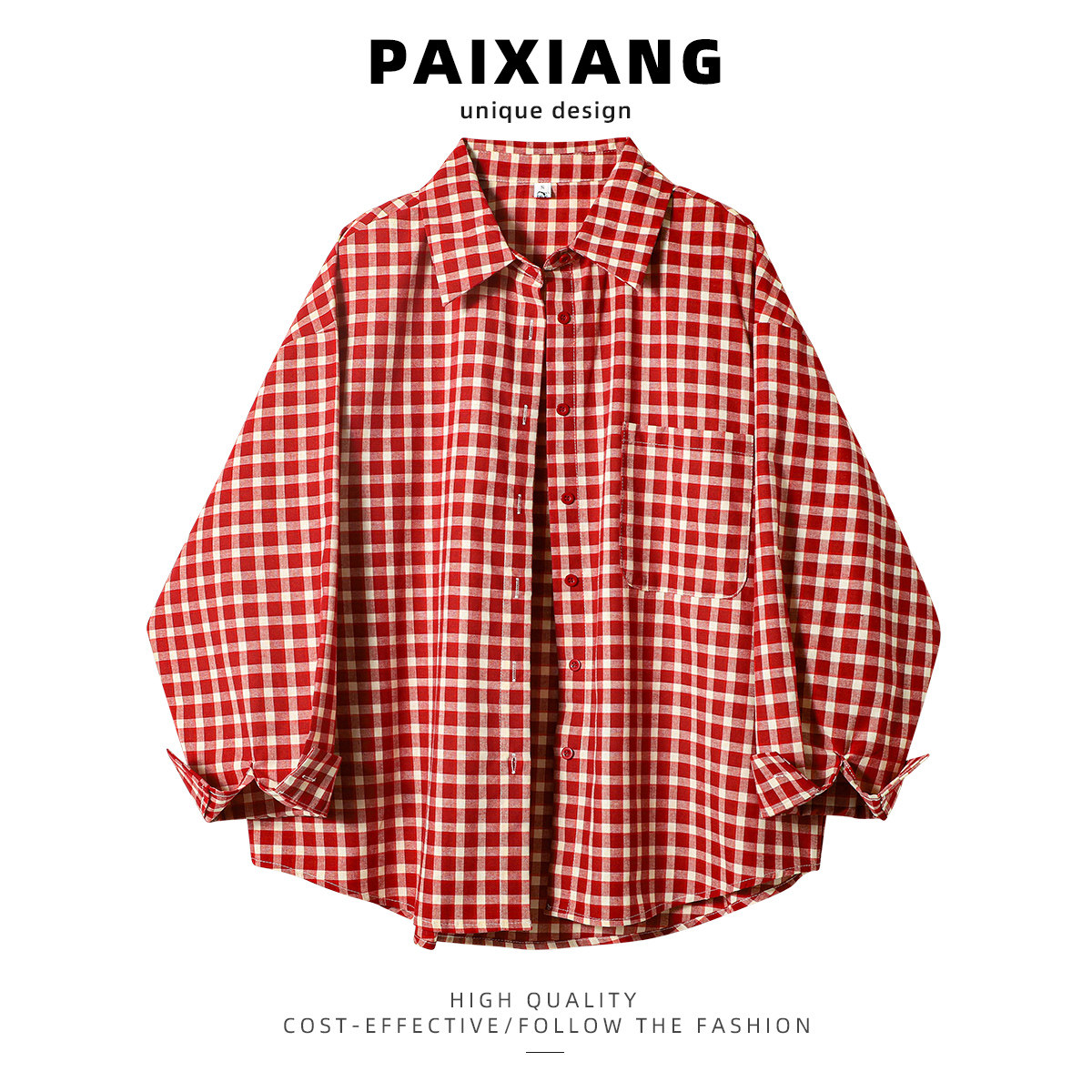 Рубашка в клетку оверсайз