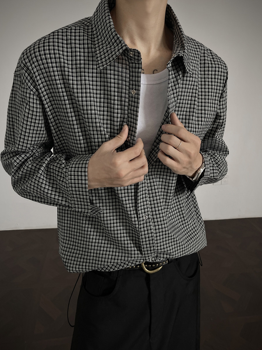 Рубашка в клетку мужская