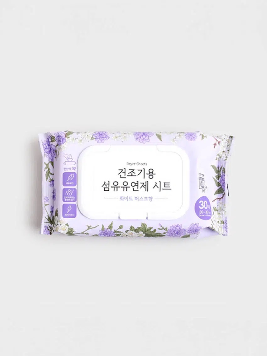 Ароматные сушильные салфетки для белья с белым мус