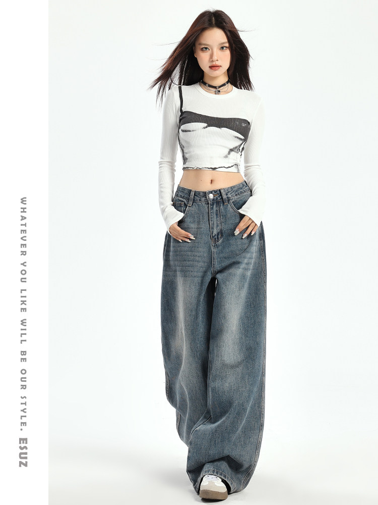 Джинсы женские багги