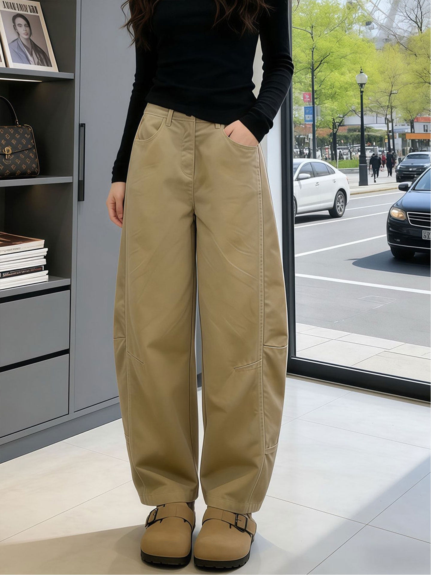 Джинсы бочки женские