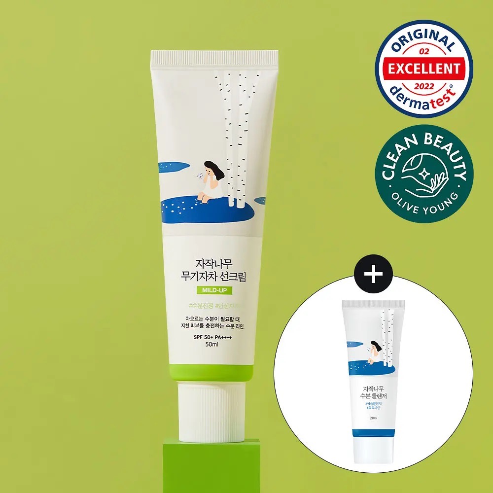 Cолнцезащитный крем Round Lab Birch Juice Moist